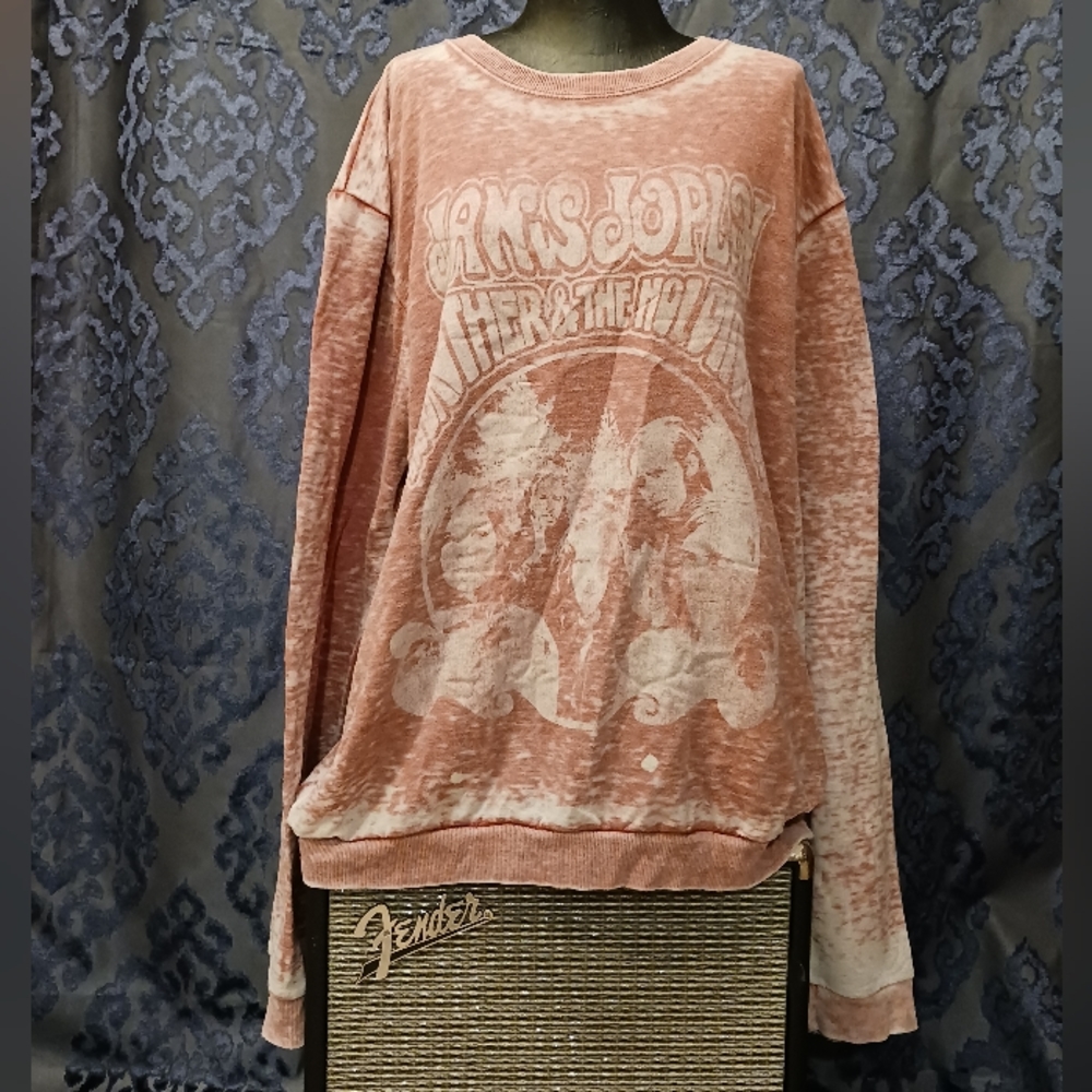 RECYCLED KARMA Distressed Janis Joplin Sweatshirt